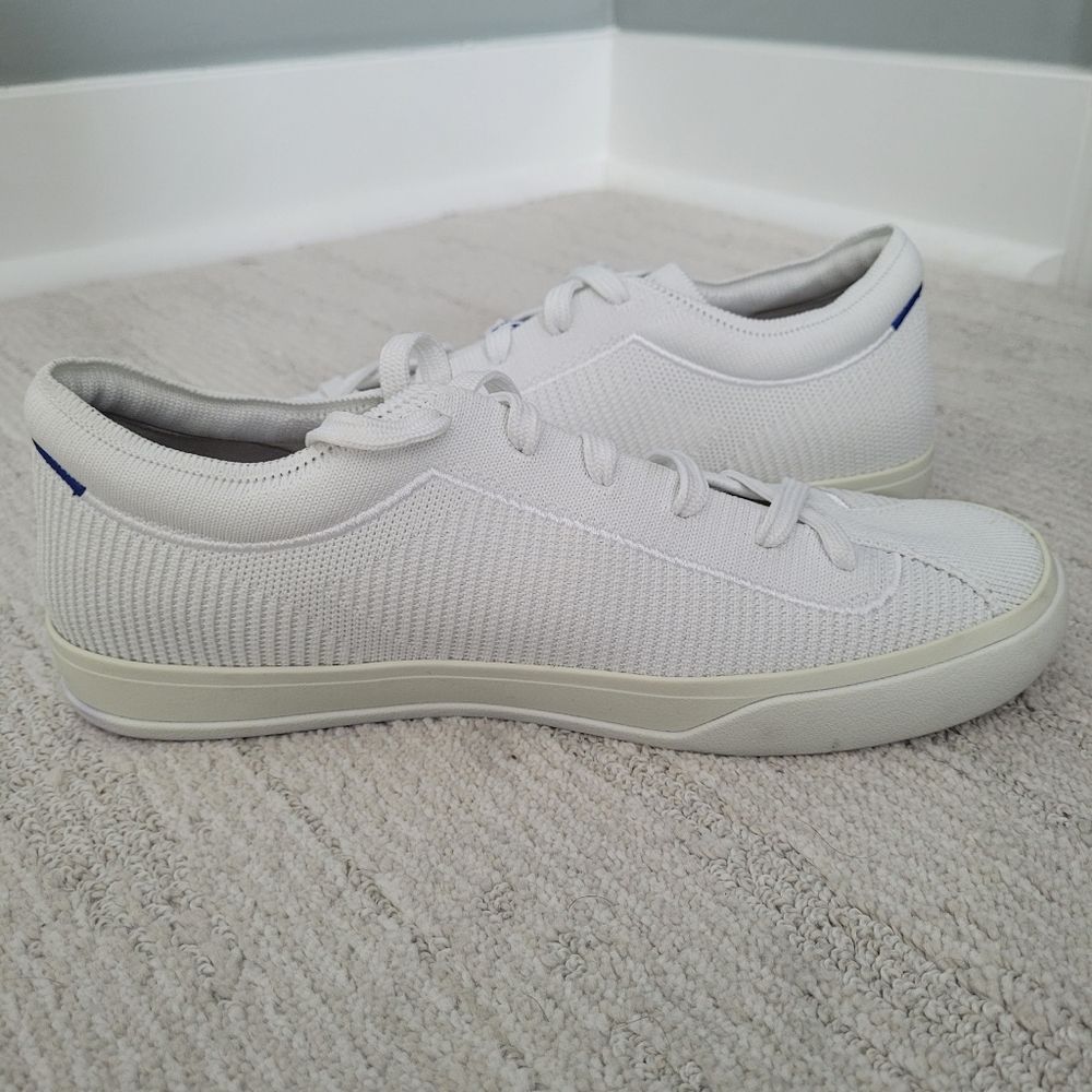 Rothys Lace Up Bright White Sneakers Size 8 - Picture 5 of 11